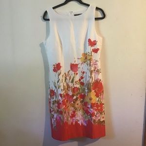 Chadwick’s of Boston white floral dress size 8